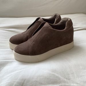 J Slides STARR suede wedge sneaker